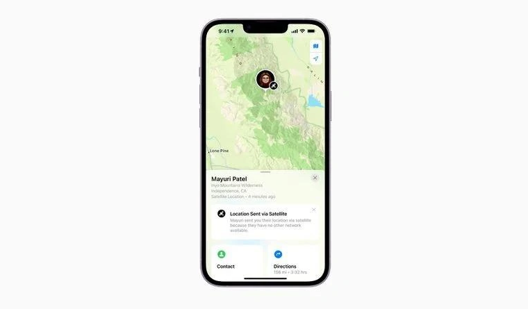 湾里苹果14维修分享iPhone14系列中 FindMy功能通过卫星分享位置方法教程 